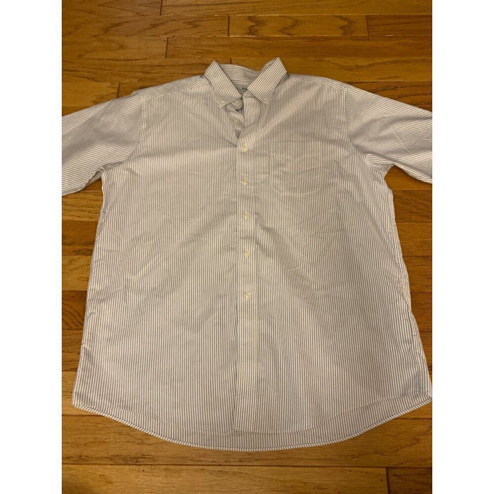 L.L. Bean Men's Traditional Fit Striped Button-Down Shirt 17-REG 100% Cotton